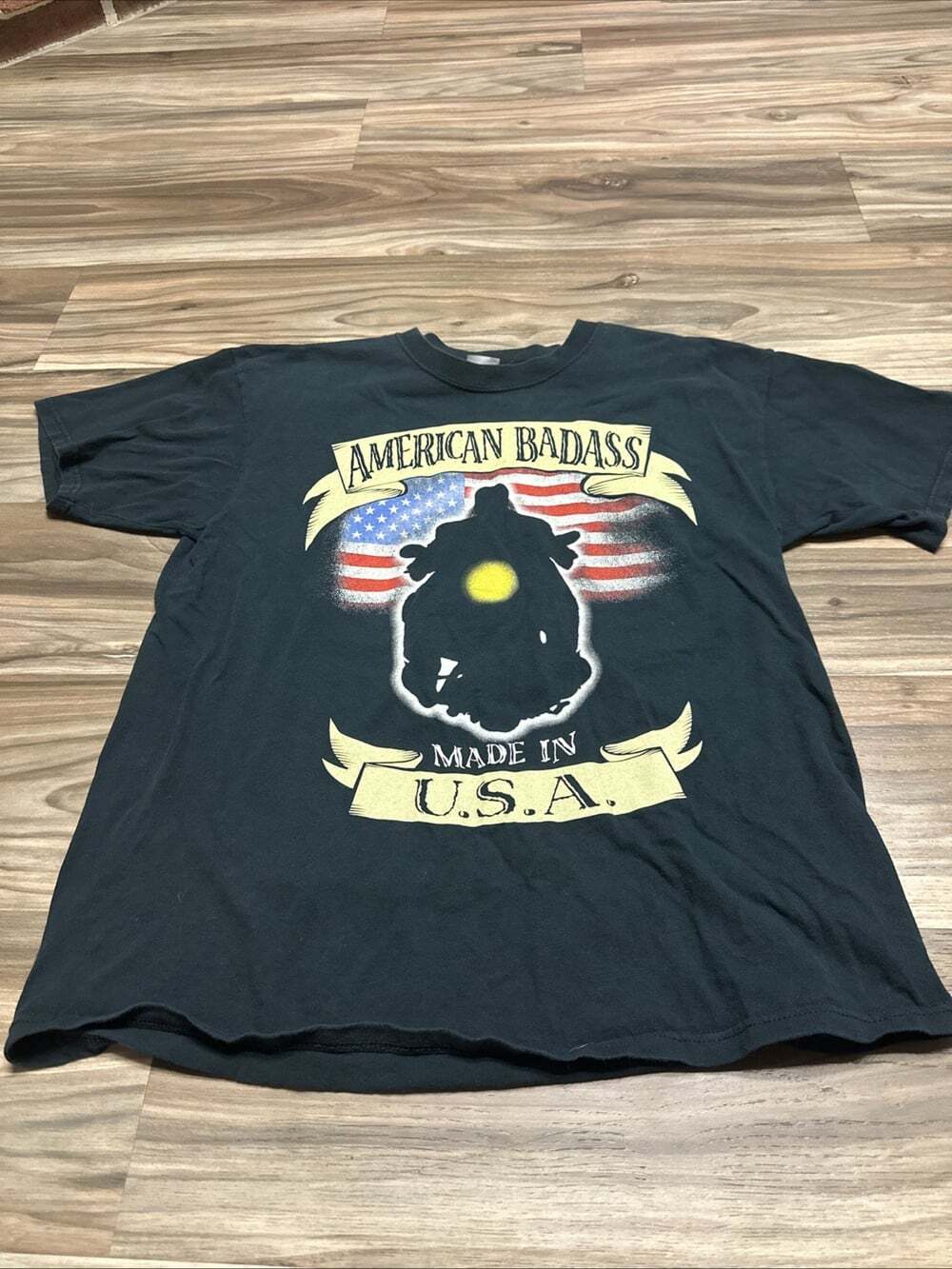 Rare VTG WWF The Undertaker American Badass NEW ORLEANS Biker T Shirt 90s SZ XL